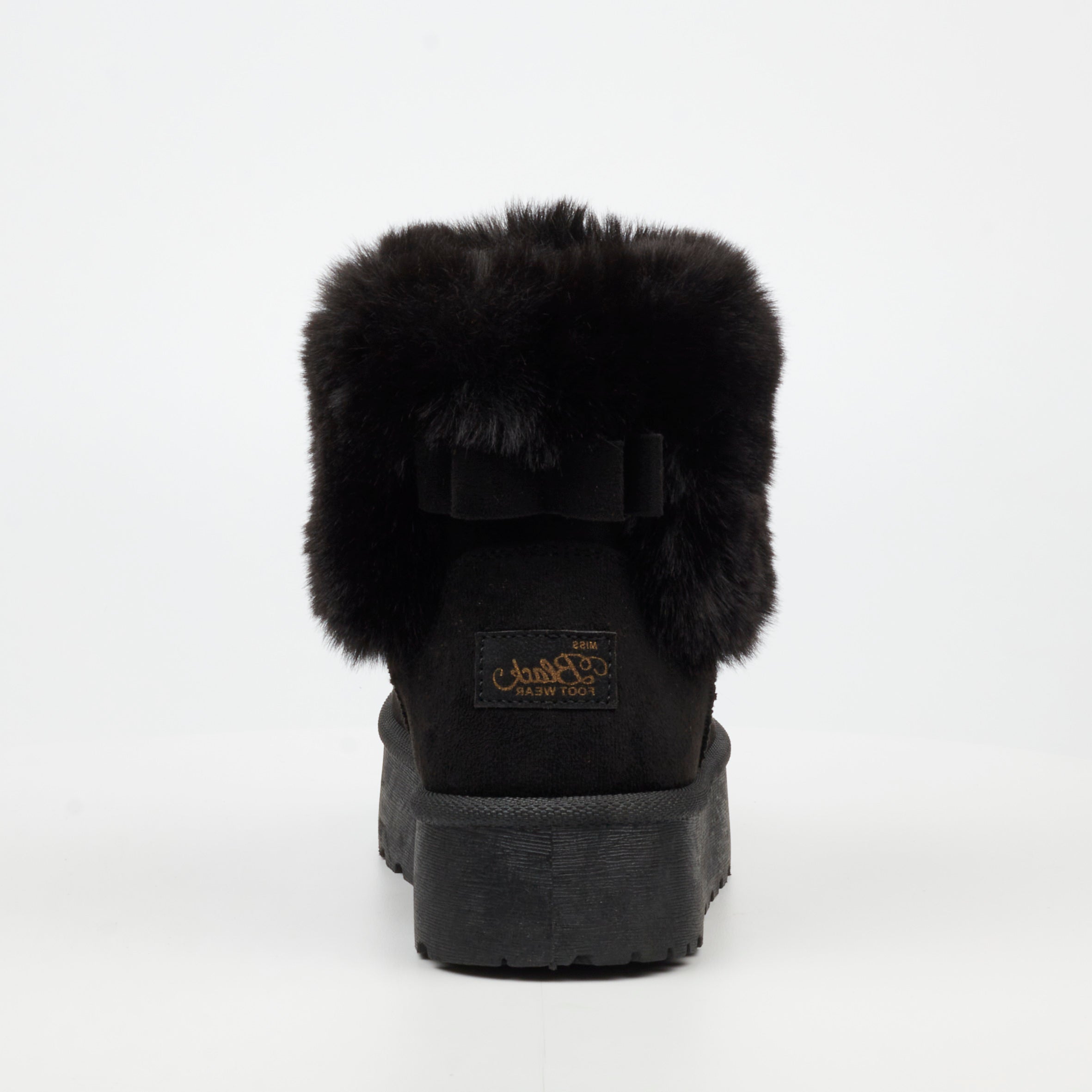 MIss Black Bae 1 Faux Suede Ankle Boot - Black footwear Miss Black