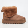 Miss Black Bae 1 Faux Suede Ankle Boot - Taupe footwear Miss Black