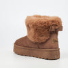 Miss Black Bae 1 Faux Suede Ankle Boot - Taupe footwear Miss Black