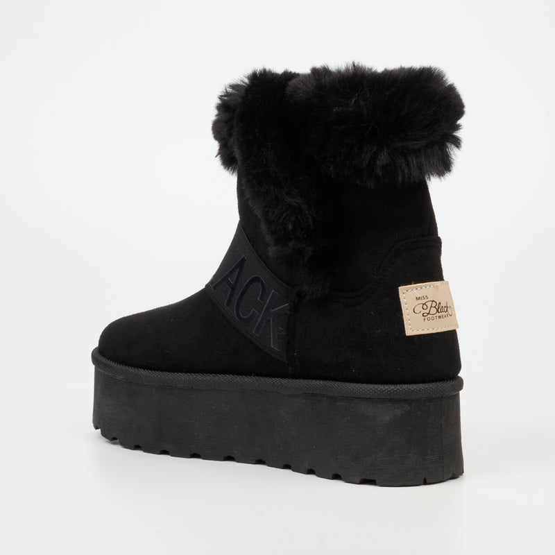 Miss Black Bae 5 Faux Suede Ankle Boot - Black footwear Miss Black