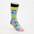 Happy Socks Balloons Sock - Blue Grey accessories External   