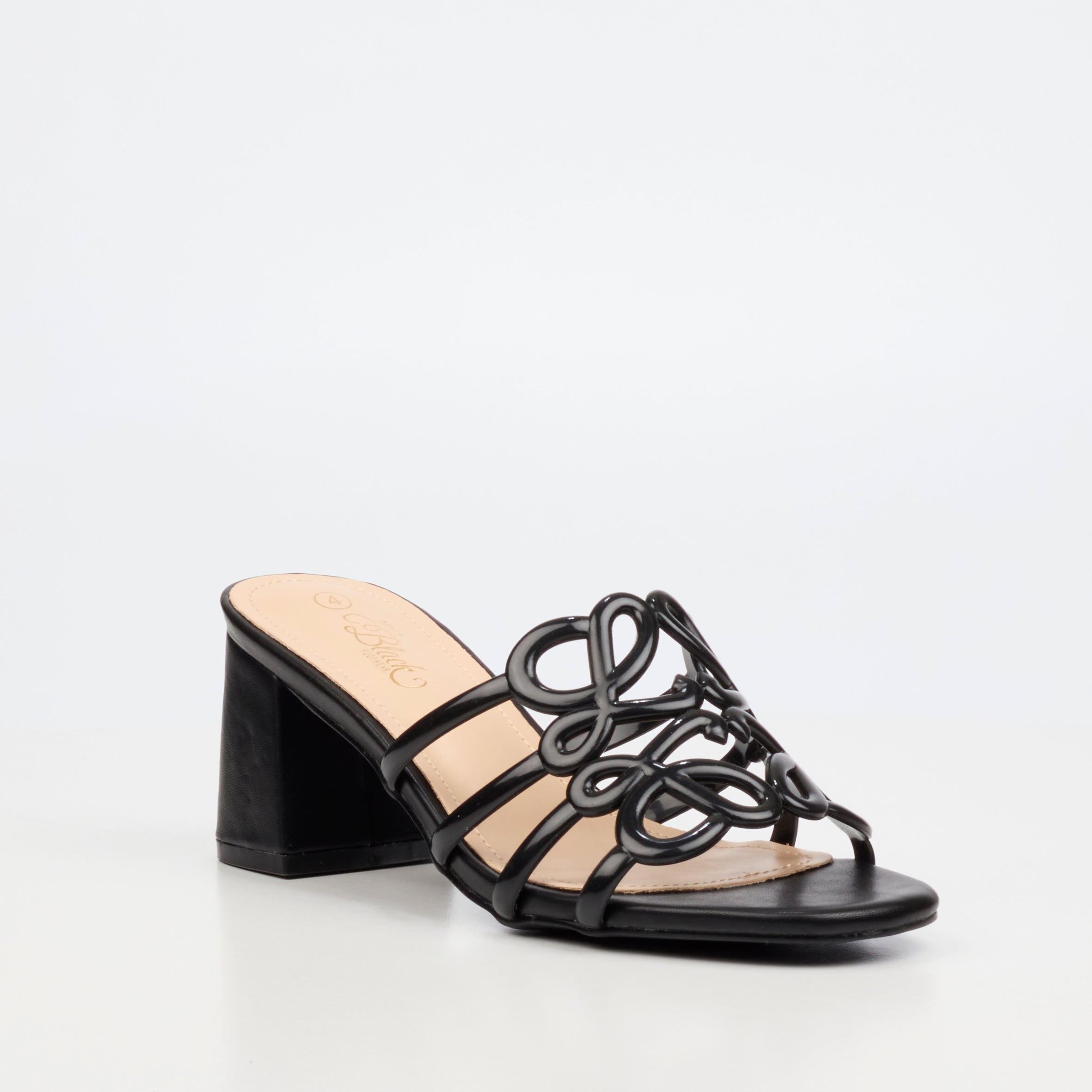 Miss Black Bardot 11 Heel - Black