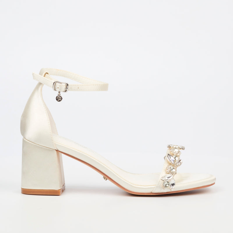 Miss Black Bardot 2 Heel - White footwear Miss Black   