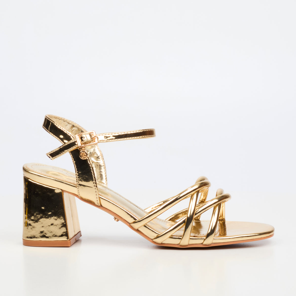 Miss Black Bardot 7 Heel - Gold footwear Miss Black
