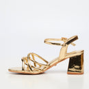 Miss Black Bardot 7 Heel - Gold footwear Miss Black
