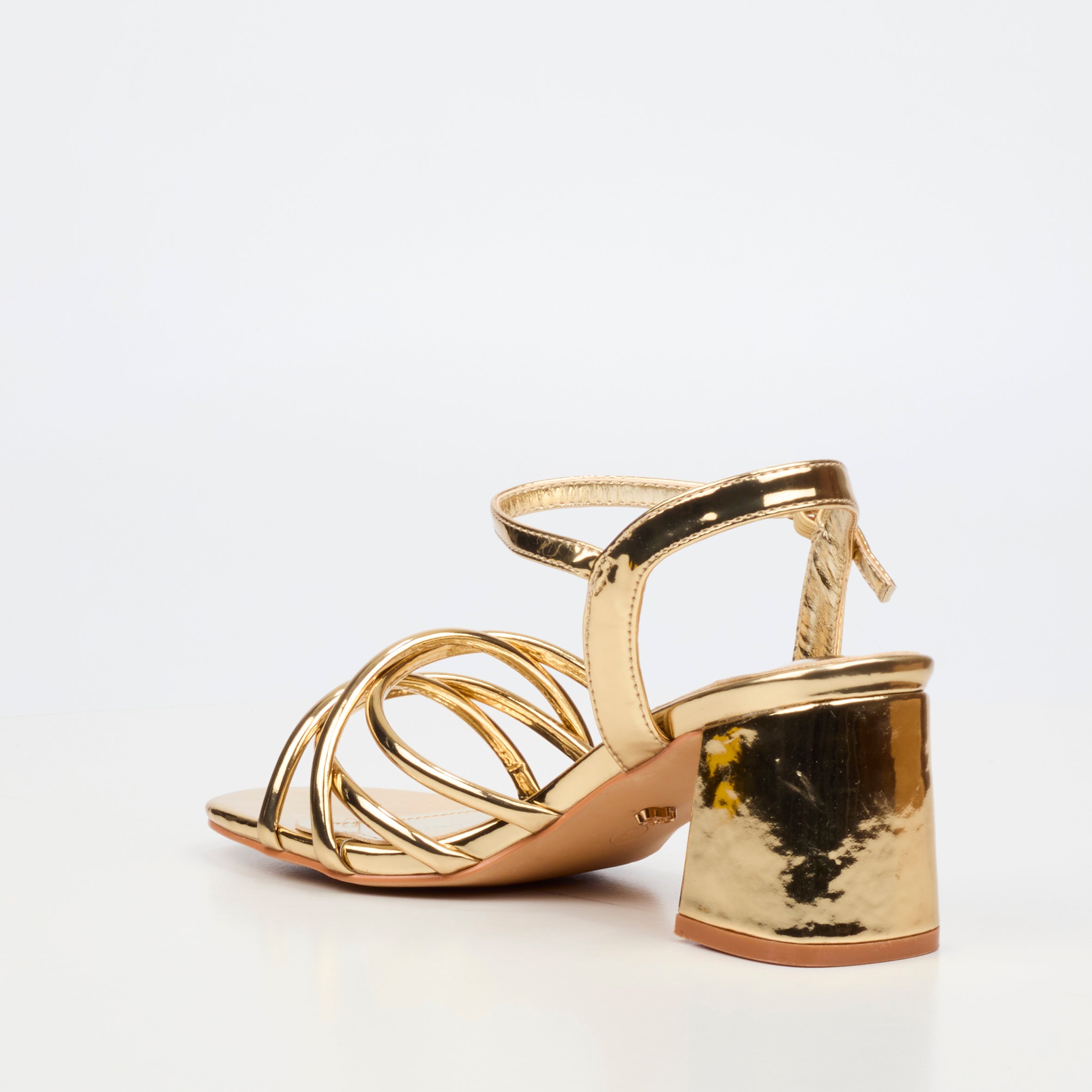 Miss Black Bardot 7 Heel - Gold footwear Miss Black