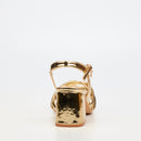 Miss Black Bardot 7 Heel - Gold footwear Miss Black