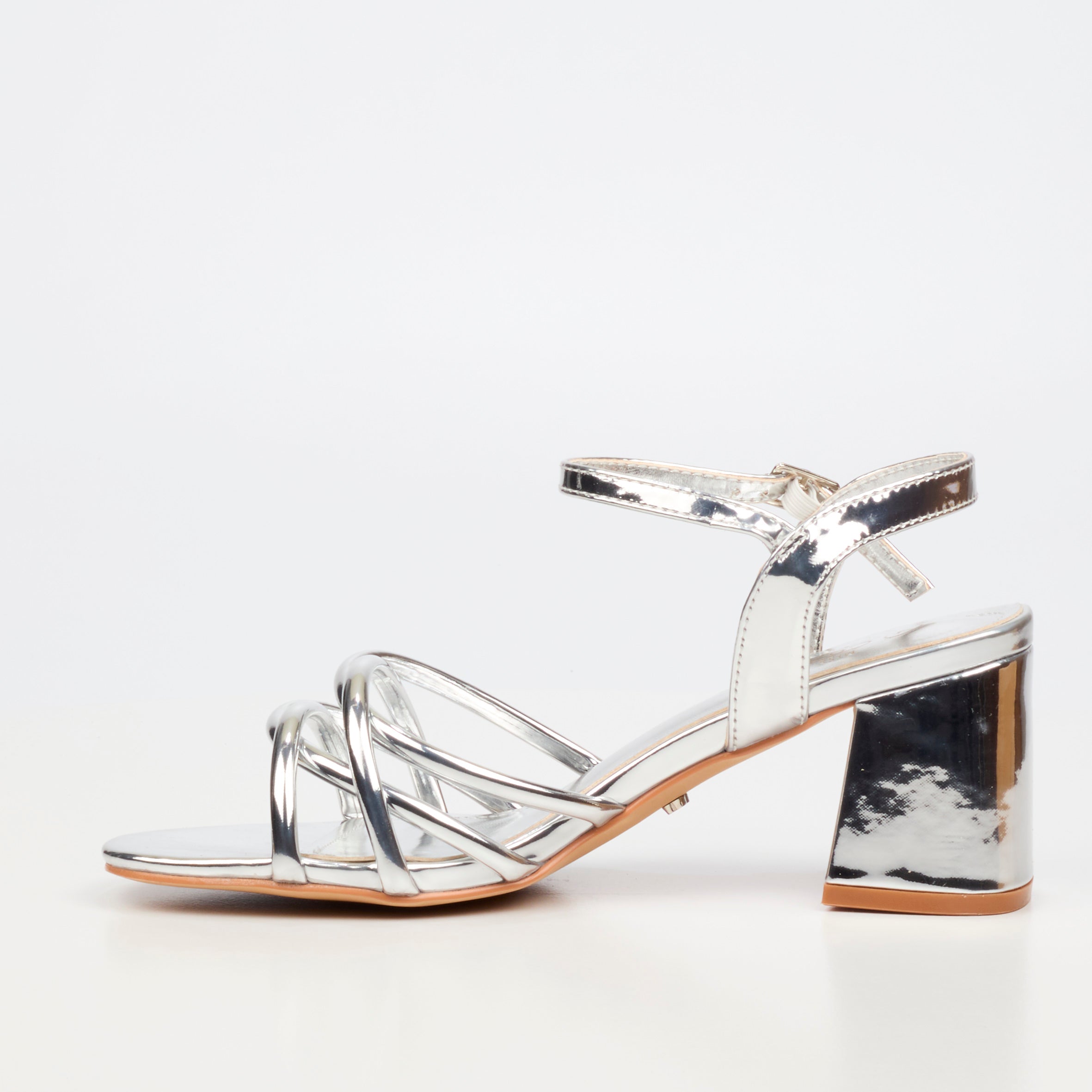 Miss Black Bardot 7 Heel - Silver footwear Miss Black