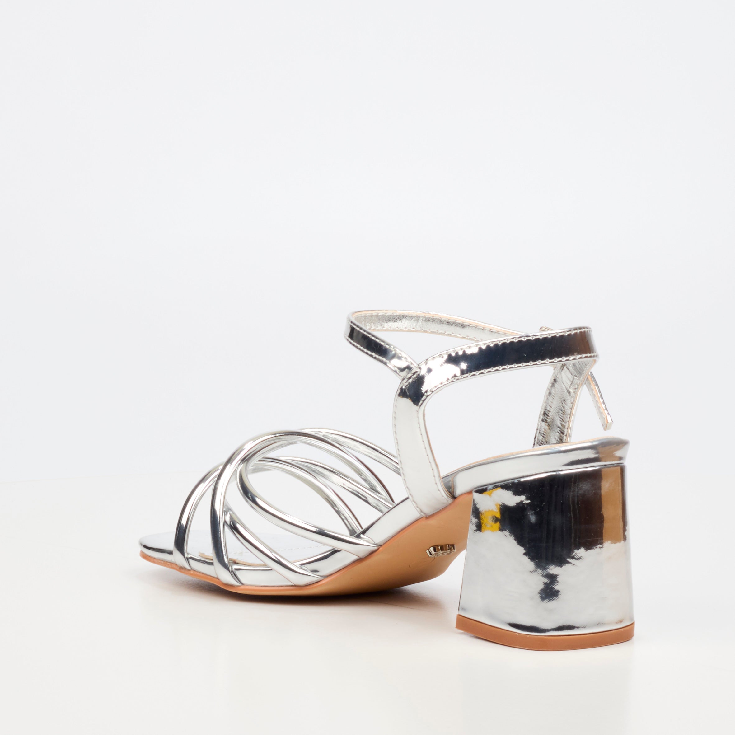 Miss Black Bardot 7 Heel - Silver footwear Miss Black