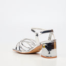 Miss Black Bardot 7 Heel - Silver footwear Miss Black