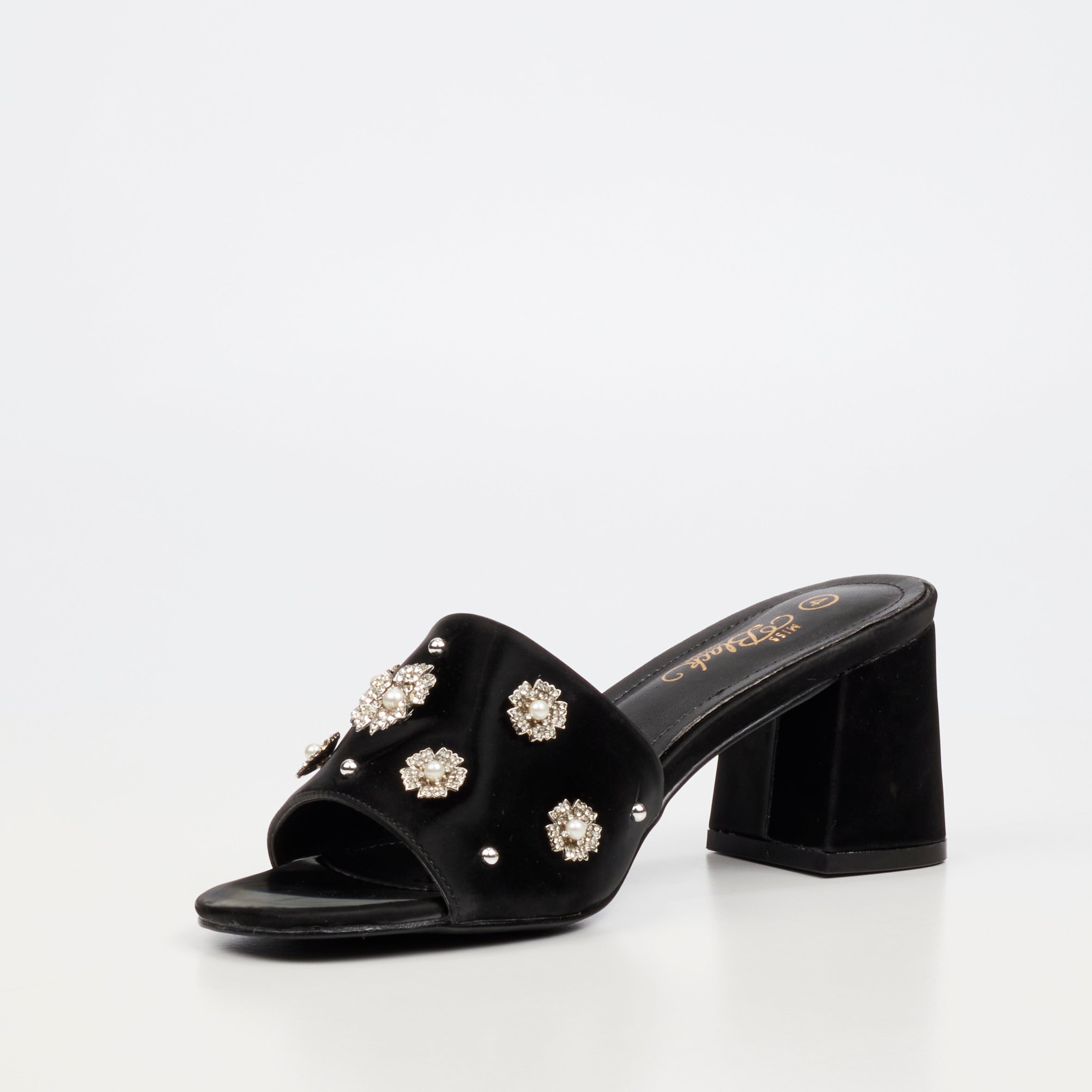 Miss Black Bardot 9 Heel - Black footwear Miss Black