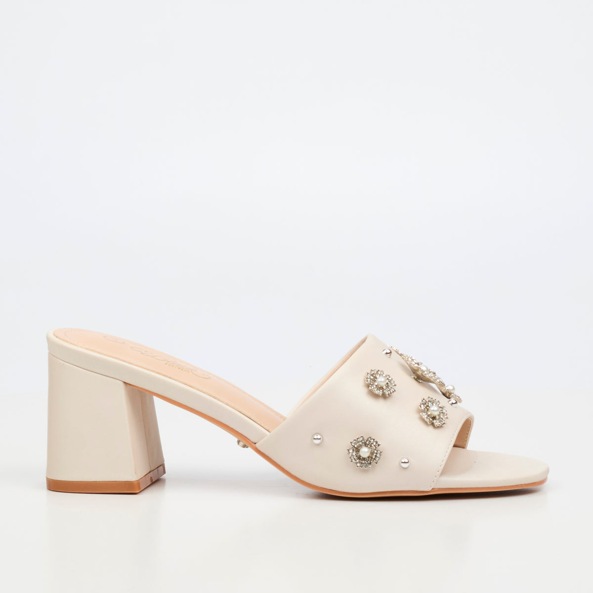 Miss Black Bardot 9 Heel - Champagne footwear Miss Black