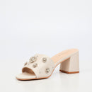 Miss Black Bardot 9 Heel - Champagne footwear Miss Black