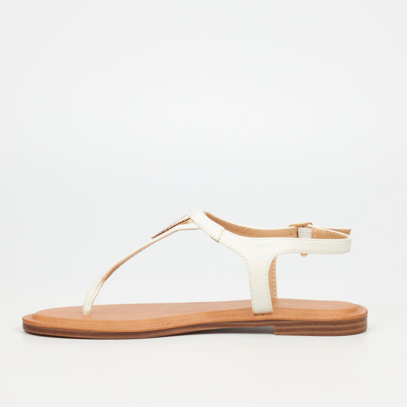 Miss Black Basil 3 Sandal - White footwear Miss Black