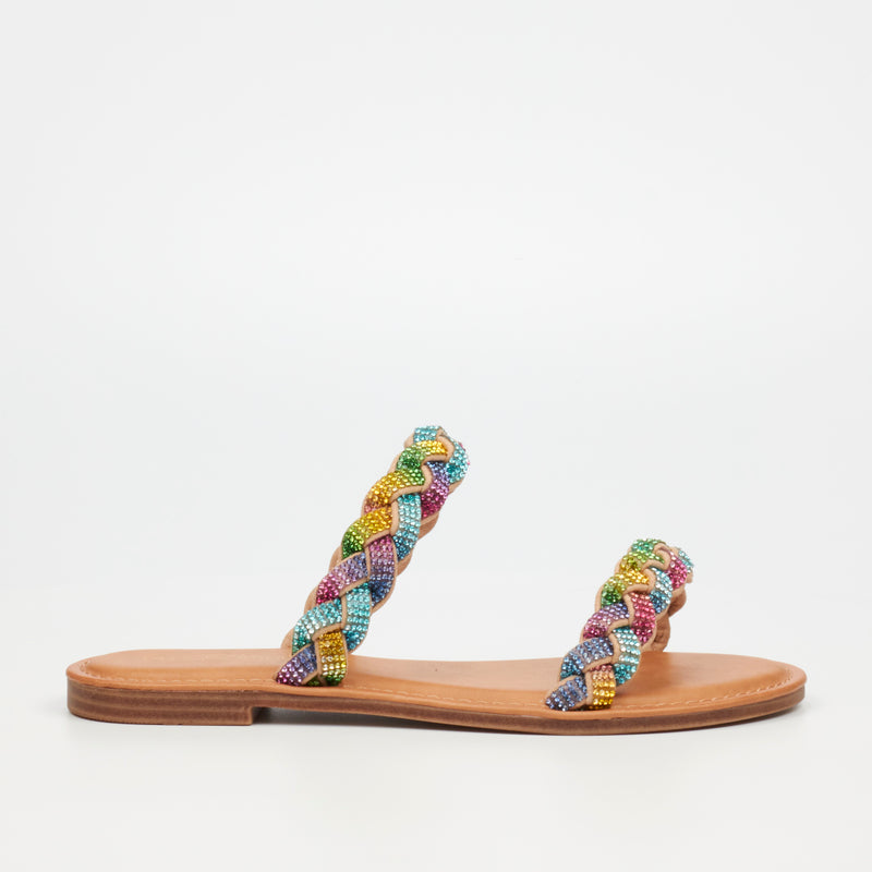 Miss Black Basil 4 Flat Sandal - Multi footwear Miss Black   