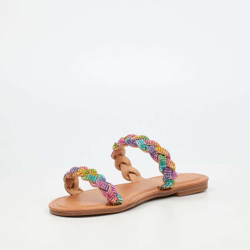 Miss Black Basil 4 Flat Sandal - Multi footwear Miss Black