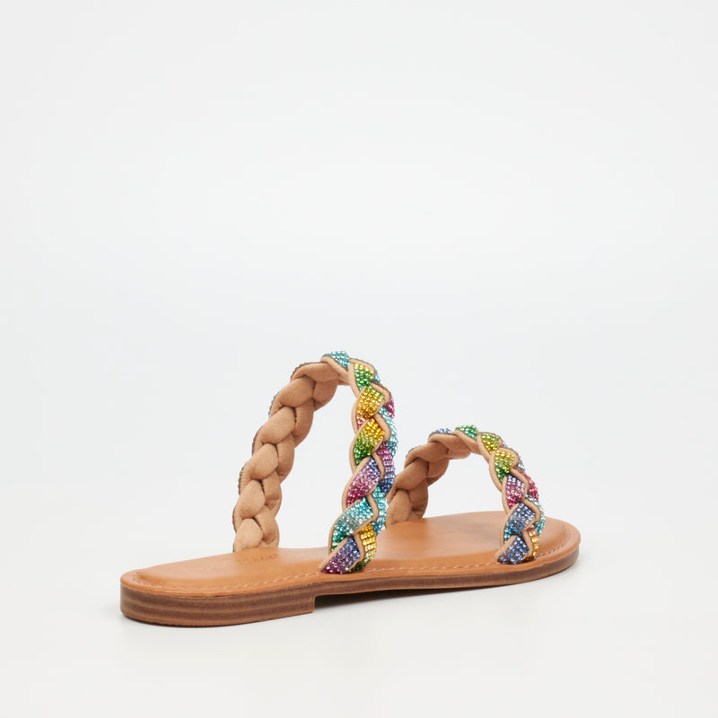 Miss Black Basil 4 Flat Sandal - Multi footwear Miss Black   