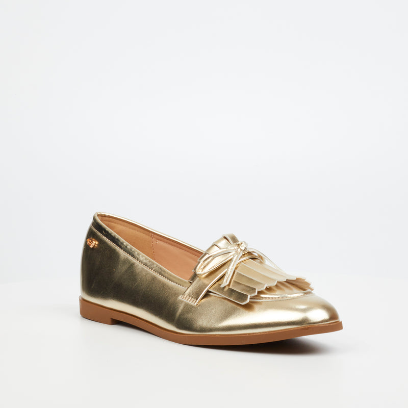 Miss Black Baylee 5 Loafer - Gold footwear Miss Black   