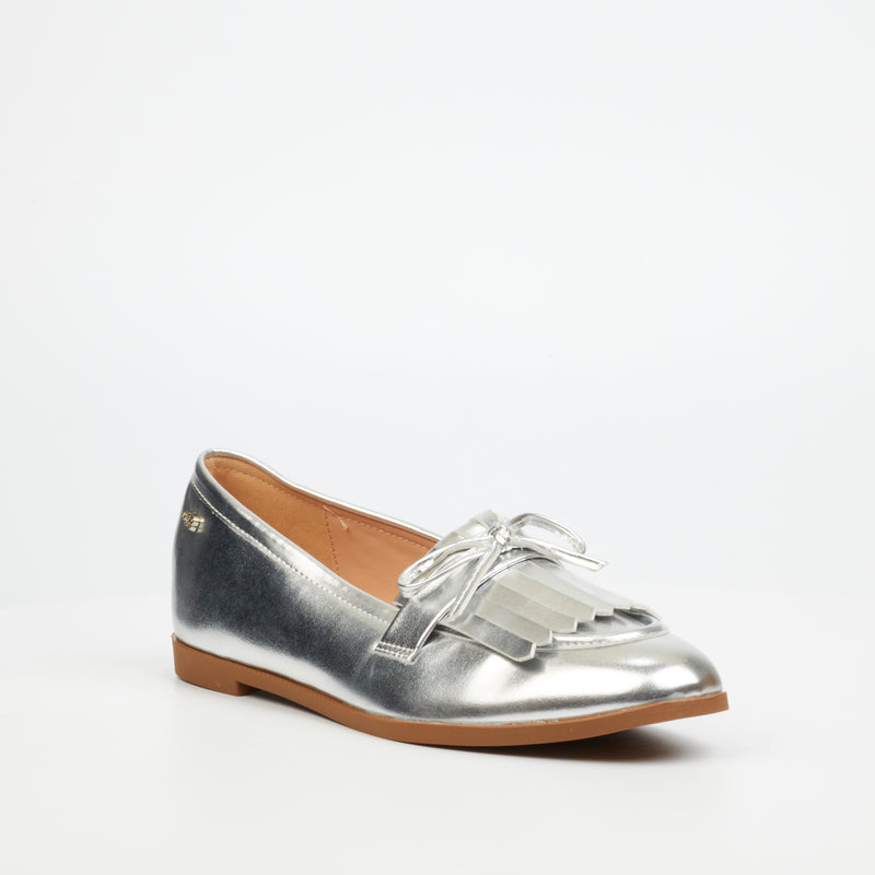 Miss Black Baylee 5 Loafer - Silver footwear Miss Black   