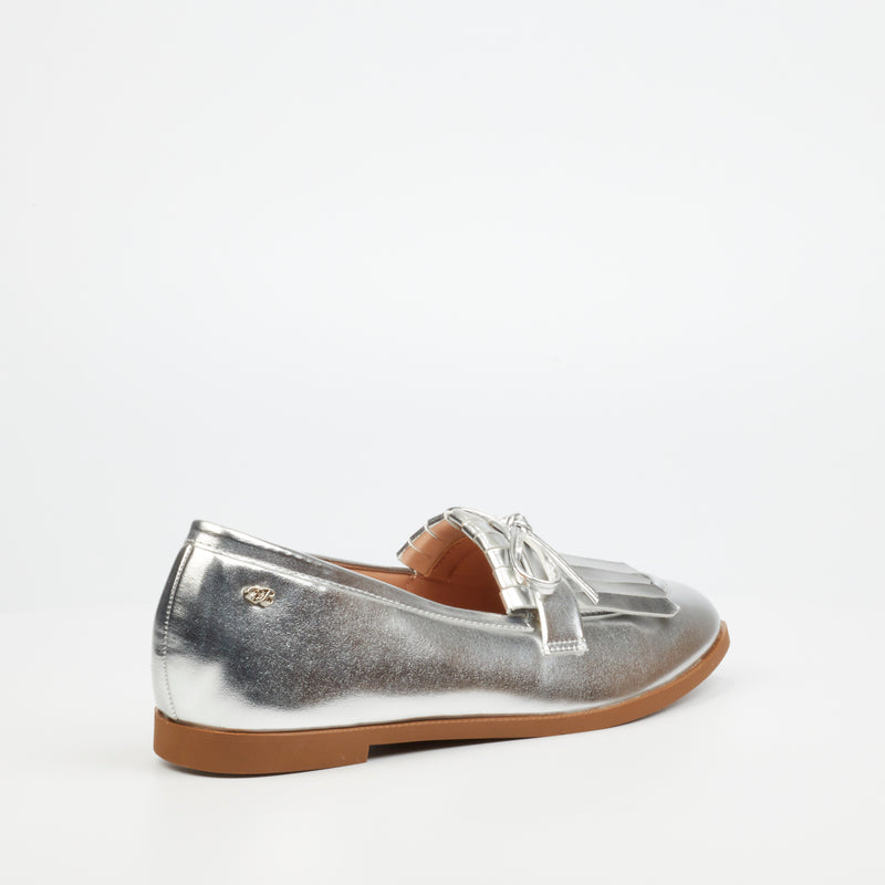 Miss Black Baylee 5 Loafer - Silver footwear Miss Black   