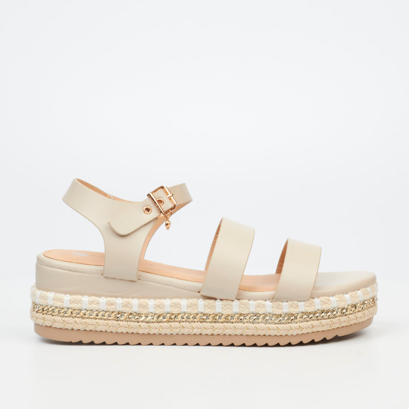 Miss Black Bekki 1 Flatform - Stone footwear Miss Black   