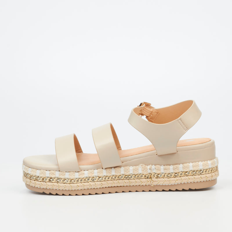 Miss Black Bekki 1 Flatform - Stone footwear Miss Black   