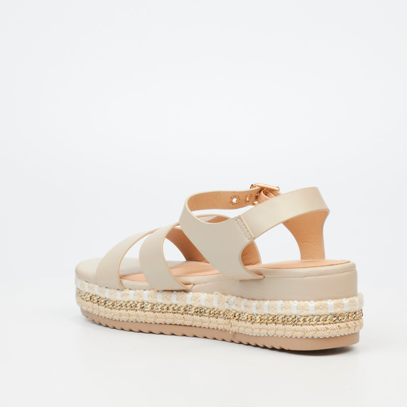 Miss Black Bekki 1 Flatform - Stone footwear Miss Black   