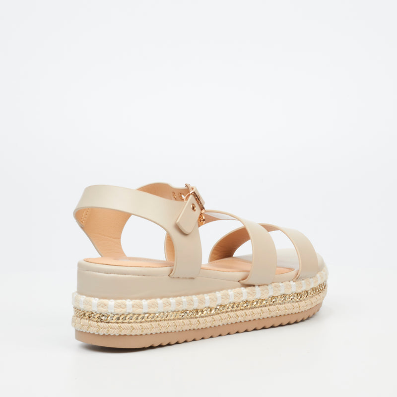 Miss Black Bekki 1 Flatform - Stone footwear Miss Black   