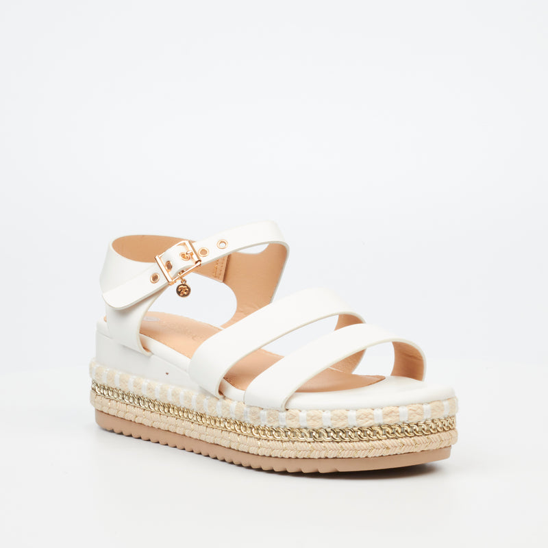 Miss Black Bekki 1 Flatform - White footwear Miss Black   