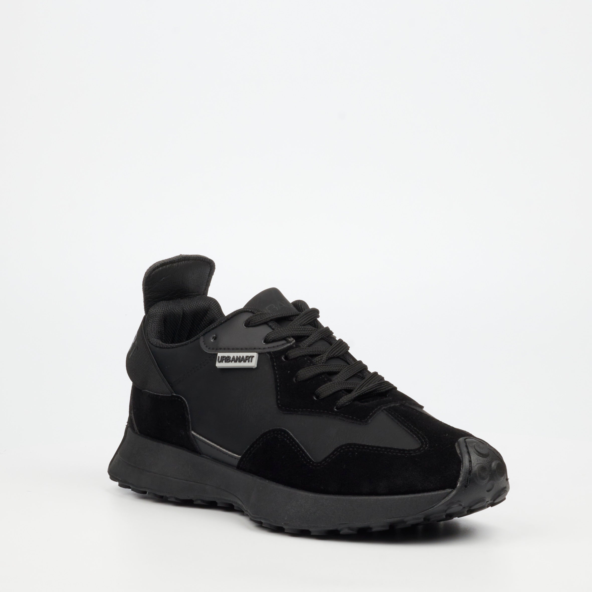 Urbanart Bellay 1 Faux Nubuck / Faux Suede Sneaker - Black footwear UBRT
