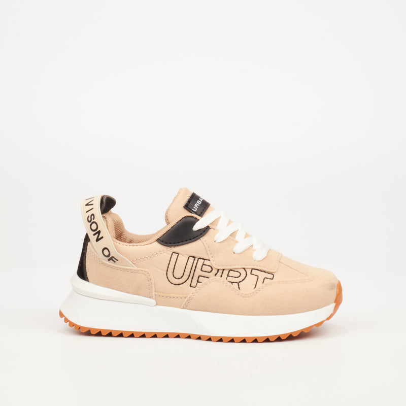 Urbanart Bellay 1 Faux Wax / Faux Suede Sneaker - Beige (youth) footwear UBRT   