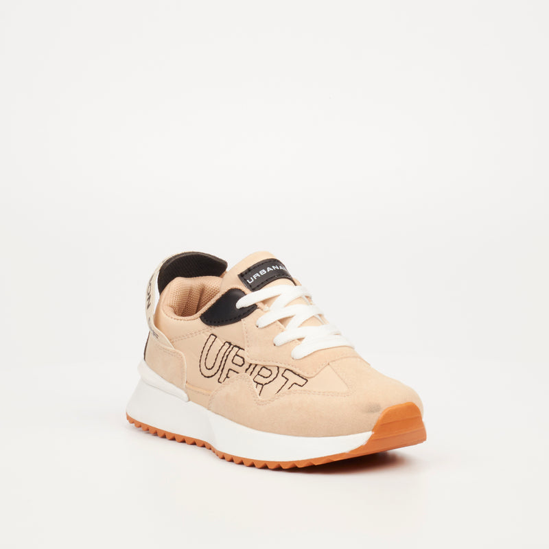 Urbanart Bellay 1 Faux Wax / Faux Suede Sneaker - Beige (youth) footwear UBRT   