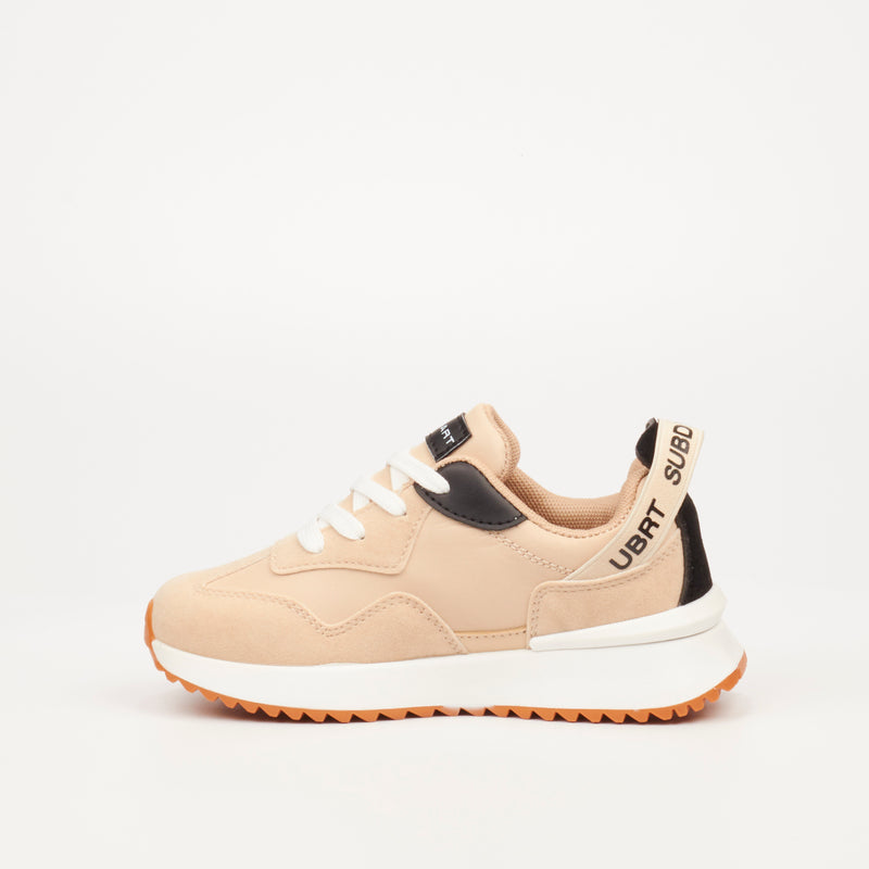 Urbanart Bellay 1 Faux Wax / Faux Suede Sneaker - Beige (youth) footwear UBRT   