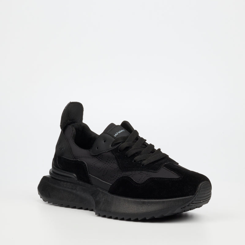 Urbanart Bellay 1 Wax Sue Sneaker - Black footwear UBRT   