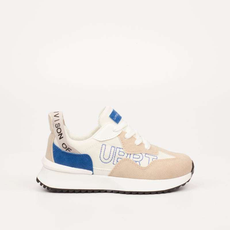 Urbanart Bellay 1 Faux Wax / Faux Suede Sneaker - White (youth) footwear UBRT   