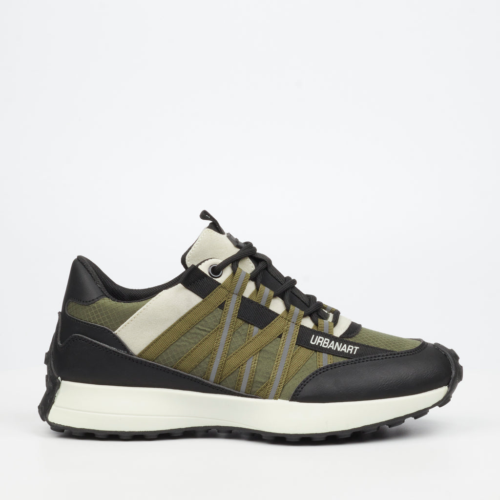 Urbanart Bellay 3 Mesh / Faux Nubuck Sneaker - Black footwear UBRT