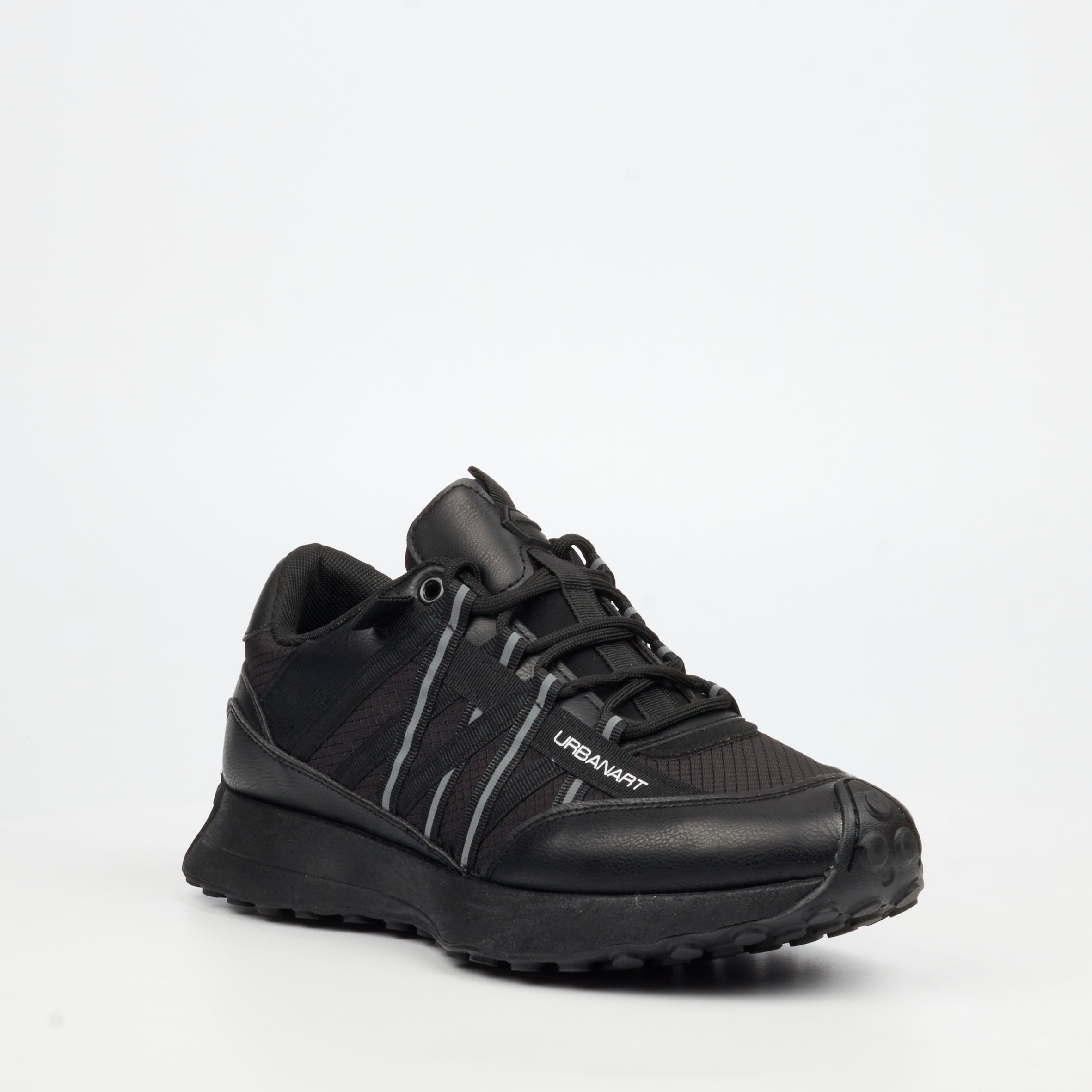 Urbanart Bellay 3 Mesh / Faux Nubuck Sneaker - Mono Black footwear UBRT