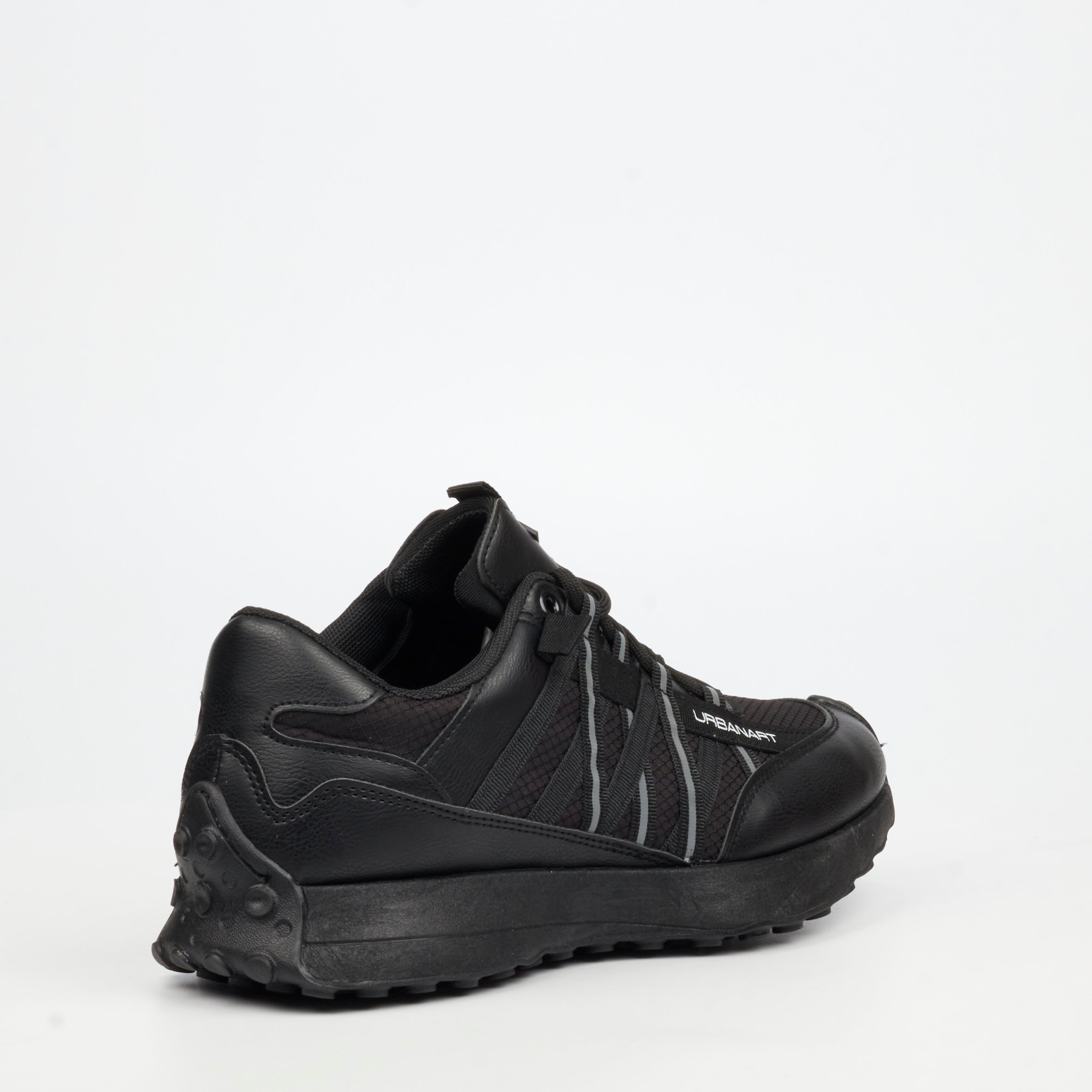 Urbanart Bellay 3 Mesh / Faux Nubuck Sneaker - Mono Black footwear UBRT