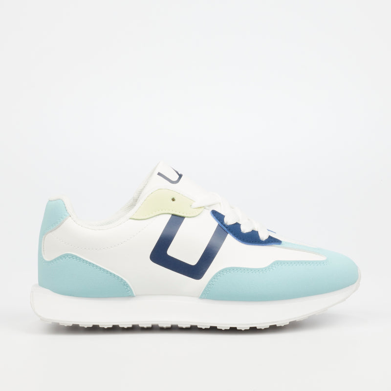 Urbanart Belleyna 3 Faux Nubuck / Faux Wax Sneaker - Blue (ladies) footwear UBRT