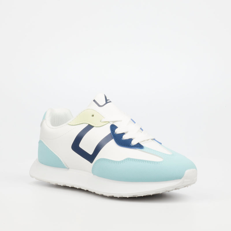 Urbanart Belleyna 3 Faux Nubuck / Faux Wax Sneaker - Blue (ladies) footwear UBRT