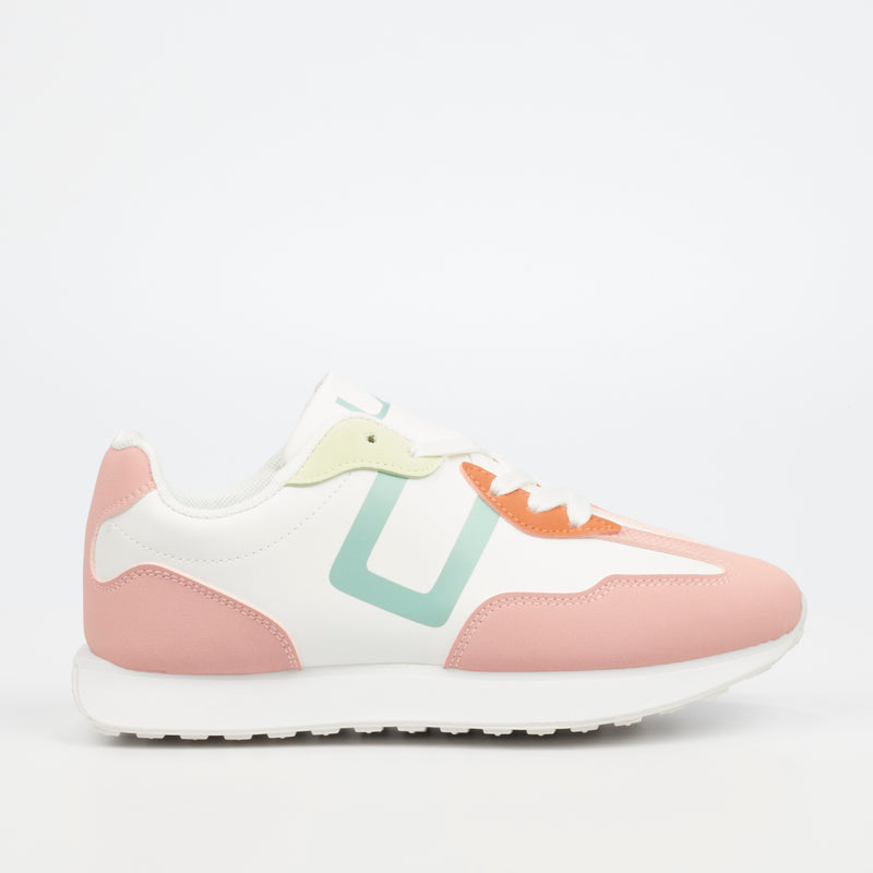 Urbanart Belleyna 3 Faux Nubuck / Faux Wax Sneaker - Pink (ladies) footwear UBRT