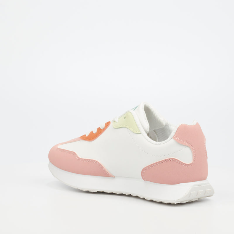 Urbanart Belleyna 3 Faux Nubuck / Faux Wax Sneaker - Pink (ladies) footwear UBRT