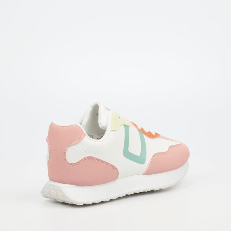 Urbanart Belleyna 3 Faux Nubuck / Faux Wax Sneaker - Pink (ladies) footwear UBRT