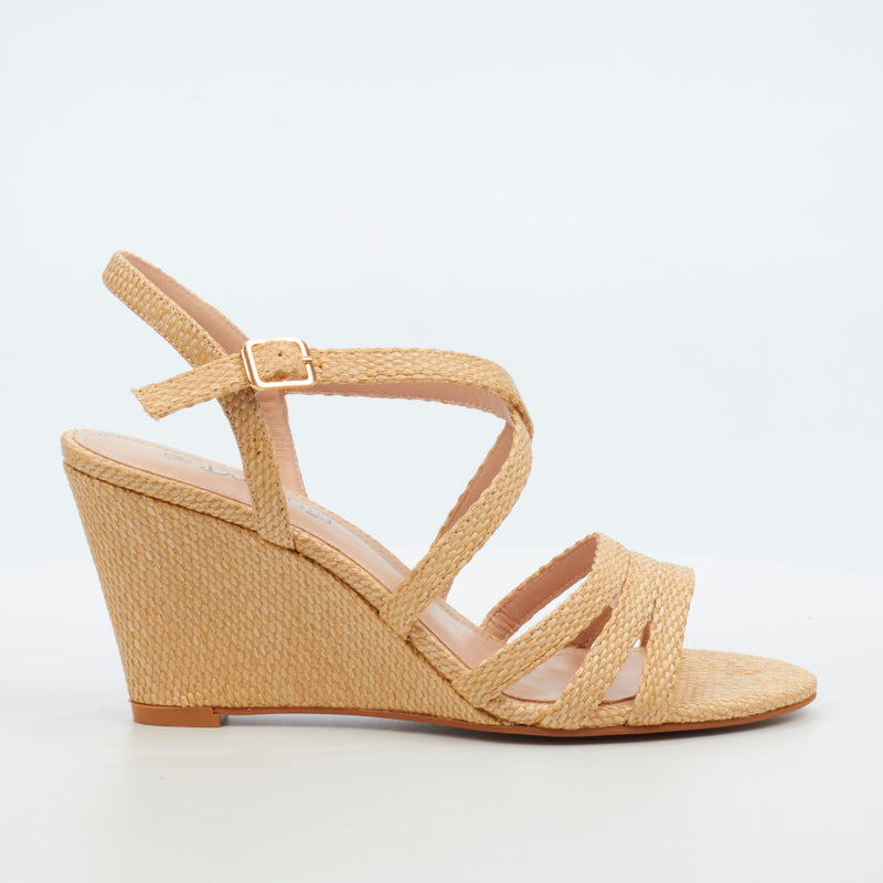 Butterfly Feet Benita 1 Wedge - Beige footwear Butterfly Feet   