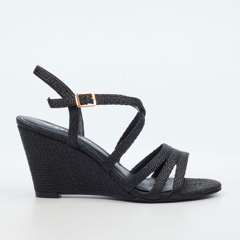 Butterfly Feet Benita 1 Wedge - Black footwear Butterfly Feet   