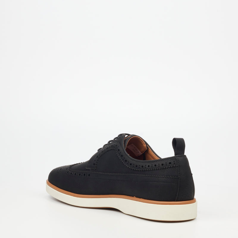 Mazerata Benito 1 Faux Nubuck Shoe - Black footwear Mazerata