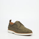 Mazerata Benito 1 Faux Nubuck Shoe - Olive footwear Mazerata