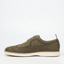 Mazerata Benito 1 Faux Nubuck Shoe - Olive footwear Mazerata