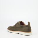 Mazerata Benito 1 Faux Nubuck Shoe - Olive footwear Mazerata