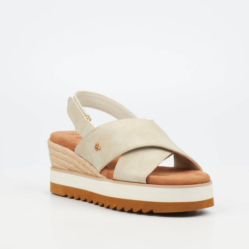 Butterfly Feet Billie 1 Low Wedge - Bone footwear Butterfly Feet   